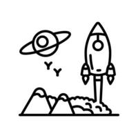 Rocket Launching icon in vector. Illustration vector