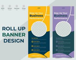 Roll up banner design template design,advertisement. vector