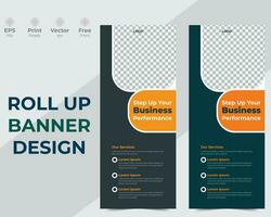 Roll up banner design template design,advertisement. vector