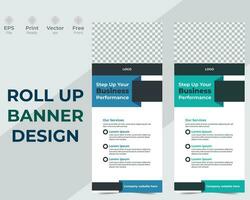 Roll up banner design template design,advertisement. vector