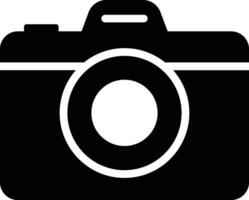 Camera Icon in flat Solid Style. isolated on technology sign, symbol use for photographing, video maker Design Element vector for apps and website