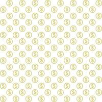 Dollar seamless pattern. White background. vector