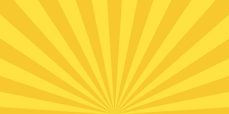 Sunrise sunbeam rays, yellow lines background, light