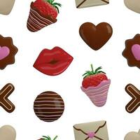 valentine seamless texture. seamless pattern with valentine's day chocolates vector