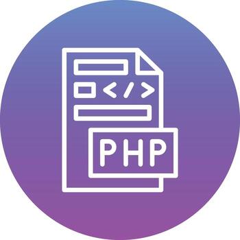 icono de vector de archivo php