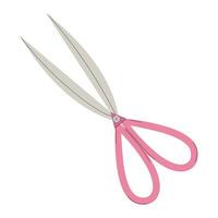 a pair of pink scissors on a white background vector