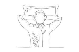 A man sleeping in the office vector