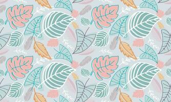 Beautiful seamless pattern with hand drawn leaves.can be used for wrapping paper, invitation card for wedding,wallpaper and textile. Vector illustration