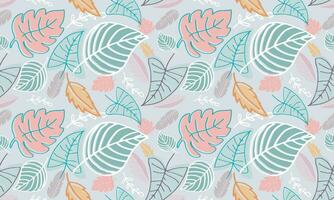 Beautiful seamless pattern with hand drawn leaves.can be used for wrapping paper, invitation card for wedding,wallpaper and textile. Vector illustration