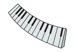 Piano image with a white background.Vector illustration. Musical flat background. Piano key, keyboard. Melody. Instrument. vector