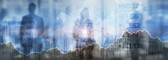 Stock online trading data market financial. Mixed Media concept photo
