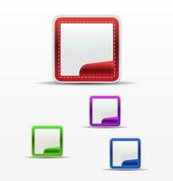 blank square icons colorful in white background vector