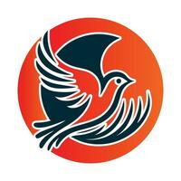 Ilustración de vector de diseño de logotipo de pájaro