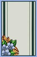 frame the border with an arrangement of leaves and flowers. Vector design