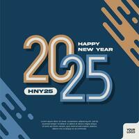 Abstract colorful happy new year 2025. vector