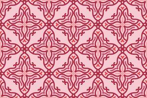 oriental sin costura modelo con rosado color. adecuado para teja, textil, fondo, pared decoración y otro vector