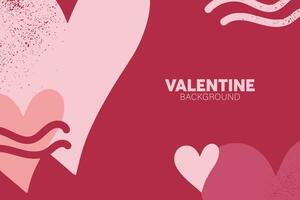 Background of hearts with grunge effect in vintage pink and red color vector