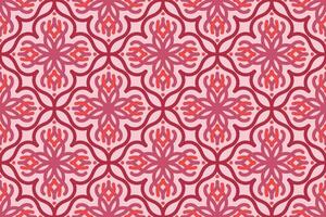 oriental sin costura modelo con rosado color. adecuado para teja, textil, fondo, pared decoración y otro vector