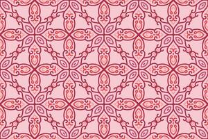 oriental seamless pattern with pink color. suitable for tile, textile, background, wall decor and other vector