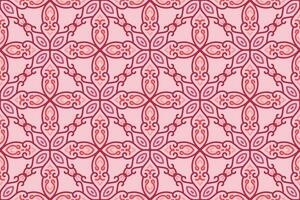 oriental sin costura modelo con rosado color. adecuado para teja, textil, fondo, pared decoración y otro vector