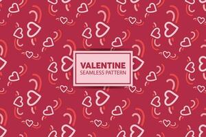 seamless pattern background of hearts with cute style in pink color vector