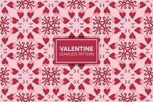 seamless pattern background of hearts with cute style in pink color vector