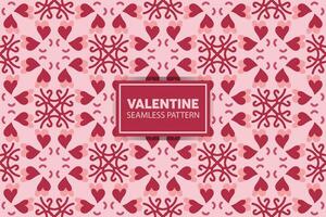 seamless pattern background of hearts with cute style in pink color vector