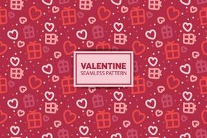 seamless pattern background of hearts with cute style in pink color vector