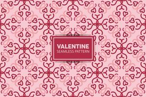 seamless pattern background of hearts with cute style in pink color vector