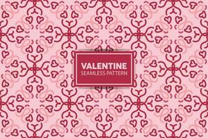 seamless pattern background of hearts with cute style in pink color vector