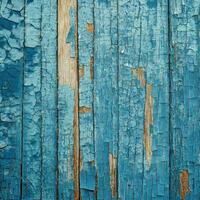 AI generated old blue painted wood texture background photo