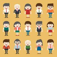 Set of diverse business people. Different and dress styles. Character set with flat design style. vector