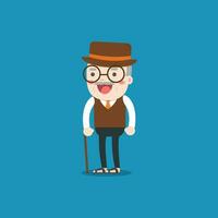 grandpa. Old man person. Vector character