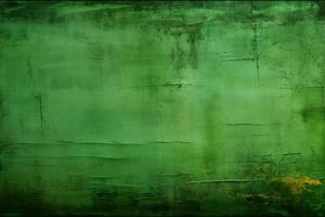 AI generated Green concrete art abstract background with pastel colors and scratches photo