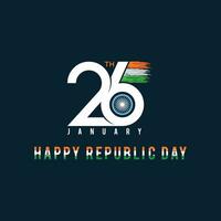 Happy Republic Day background. 26 January logo symbol. vector illustration