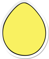 adesivo de um ovo de desenho animado desenhado à mão peculiar png