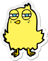 sticker of a funny cartoon bird png