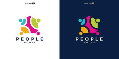 house home people human team work family logo design inspiration vector