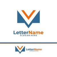 Modern letter MV logo design vector. Creative M logo concepts template vector