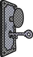 hand drawn cartoon doodle of a door handle png