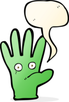 cartoon hand with eyes with speech bubble png