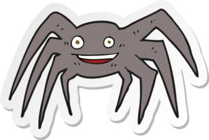 pegatina de una araña feliz de dibujos animados png