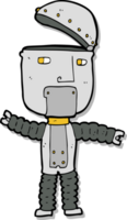 adesivo de um robô de desenho animado png