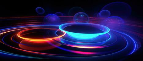 AI generated Explore the depths of the cosmos with this abstract space-inspired disk design. photo