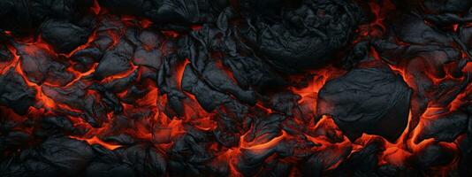 AI generated Vivid lava texture in eruption. AI generative. photo