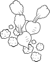 black and white cartoon beetroot png