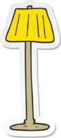 klistermärke av en tecknad serie lampa png