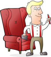 cartoon man with notebook and pen png