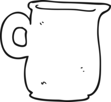 jarra de leche de dibujos animados en blanco y negro png