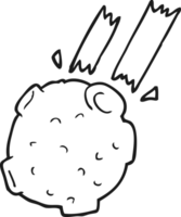 black and white cartoon meteor png